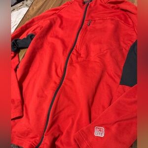 Salomon Red Performance Jacket with Black Accents